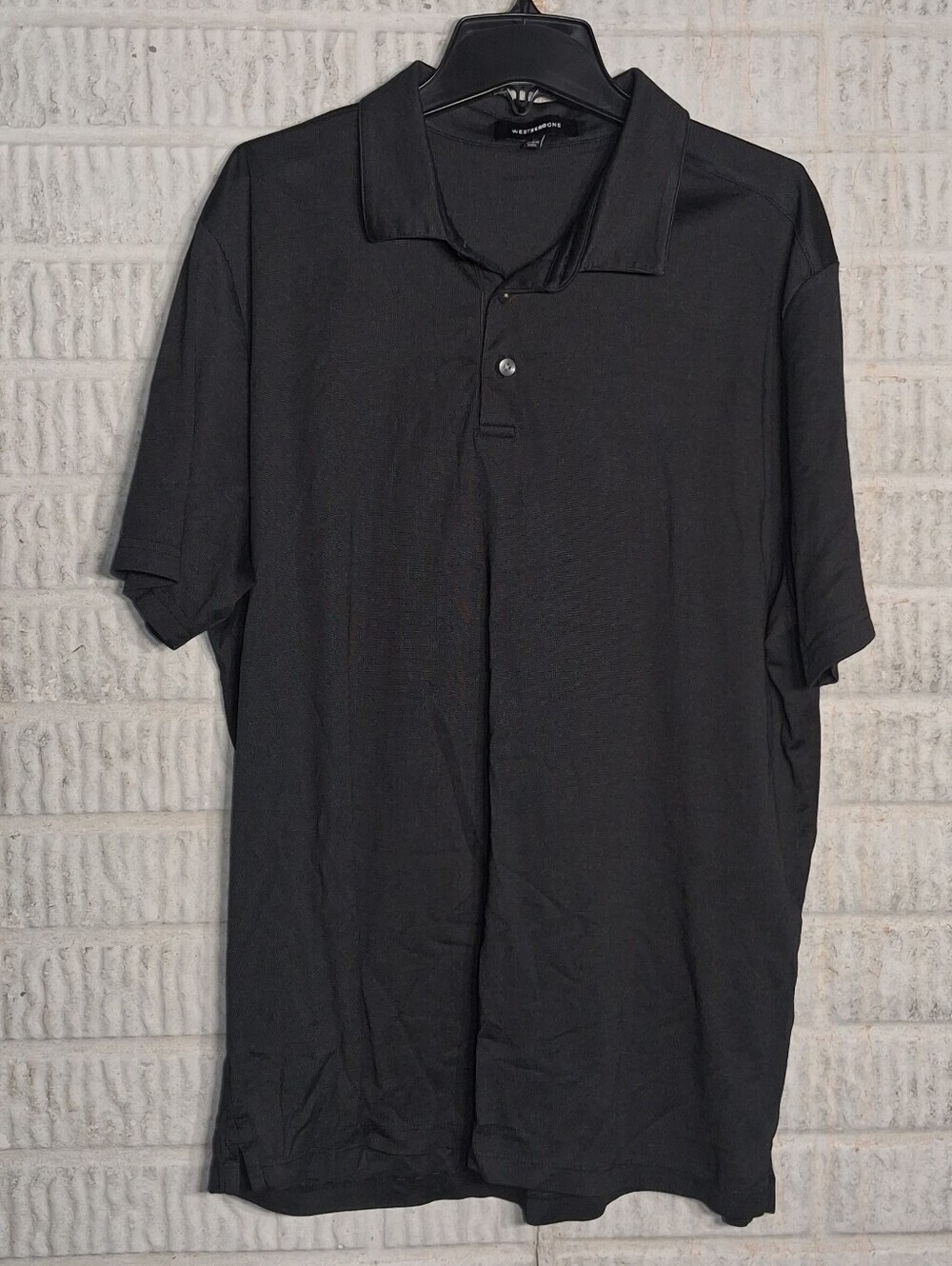 WestZeroOneMen's Black Polo Shirt - Classic Short Sleeve In An XL. Great Condit.